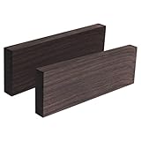 Ebony Lumber Wood Blank Fade Resistant Musical Instrument Ebony Blank DIY Material 2PCS