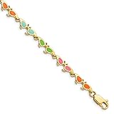 Willkommen bei Jewelry Web Januar 2021, feines Schmuck-Geschenk, 14-karätiges Armband, Breite: 5,5 mm, hypoallergen, nickelfrei