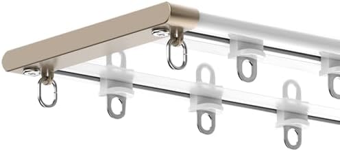 Heavy-Duty 8.5FT Ceiling Curtain Track Set - Double Track Aluminum Alloy Rail, Easy Install Drop Ceiling Curtain System for Home & Office (White)