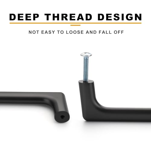 Image of Asidrama 2 Pack 5 Inch(128mm) Matte Black Cabinet Pulls Cabinet Handles Cupboard Handles Kitchen Cabinet Hardware for Cupboard Drawer Pulls