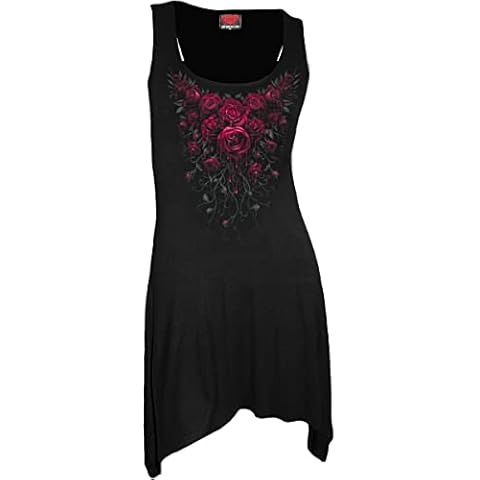 Spiral Blood Rose Goth Camisole Dress XL Cover