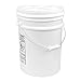 ePackageSupply 5 Gallon White Bucket with White Gamma Seal Screw on Airtight Lid | Made in USA | Food Grade | Heavy-Duty HPDE Plastic | Durable 90 Mil Pail | Easy Stack and Store | BPA Free (6 Count)