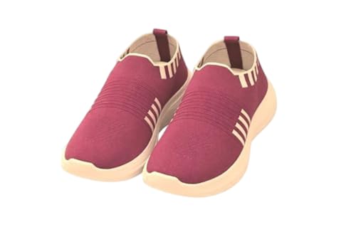 Image of Women's Slip-On Walking Shoes | Lightweight Mesh Casual Sneakers | Comfortable Cushioned Sole Travel Shoes