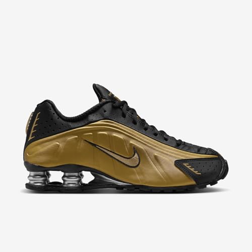 Nike Shox R4 Women's Shoes (AR3565-005, Black/Metallic Silver/Metallic Gold)3