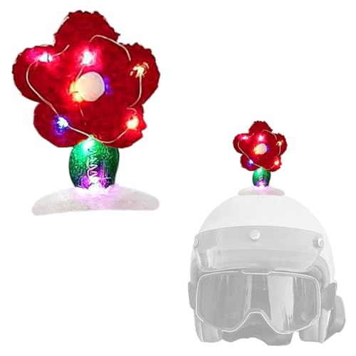 1 Piece Cute Flower Helmet Horns Helmet Decoration Helmet Accessories Helmet Ears for Ski Bicycle Motorcycle Helmet Style 2