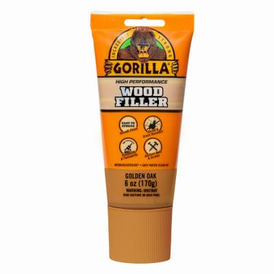 Gorilla 112125 Wood Filler, Golden Oak, 6 oz. Tube - Quantity 66