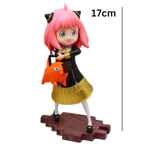 Image of FUNFOB Action Figure Height -17 Collectible for Anime Fans Manga Weeb PVC Multicolour Figurine | Anya with Pochita