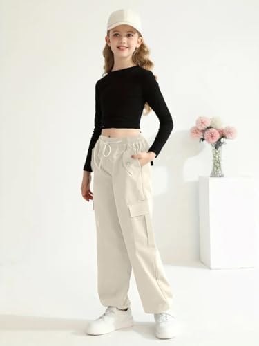 Image of TAGAS Cargo for Girls|Joggers for Girl| Cotton Cargo for Girls |girlscargo Lower|Relaxed Trouser(GC-45)