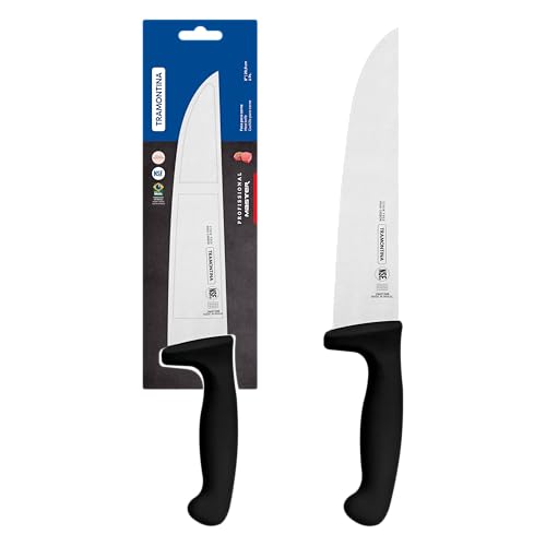 Tramontina Cuchillo Carnicero de acero inoxidable Professional Negro NSF 21,5 cm