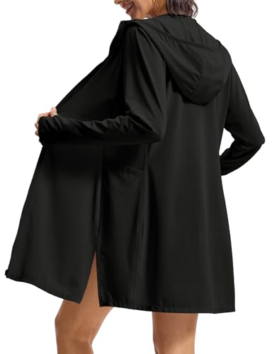 Rdruko Women's Swimsuit Cover Ups, UPF50+ Long Sleeve Beach Vacation Bathing Suit SPF Zip Hooded Shirts Lightweight Quick Dry2