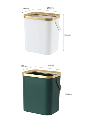 Caneca de Basura Dorada Plástica con Tapa 30 cm miniatura 3