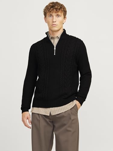 Jersey de punto hombre JACK JONES Jjcraig Knit Half Zip con acabados elásticos premium 2