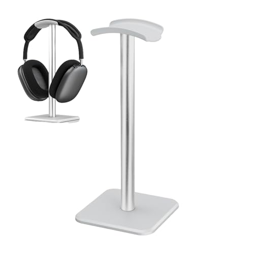 Headphone Stand Aluminum Alloy Detachable Desk Holder con Abs Base 10x10x24.5cm Headset Display Rack con Support Bar per Living Room and Study Room Portable Earphone per Desk Organization