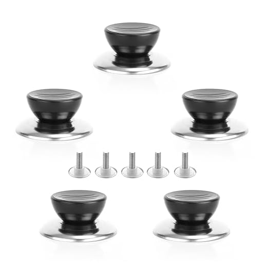 5 Pezzi Pomello Coperchio pentola universale,Manico Coperchio Pentola,Pomelli per coperchi pentole, Manopole di Ricambio Coperchio pentole,Per Cucina, Pentole
