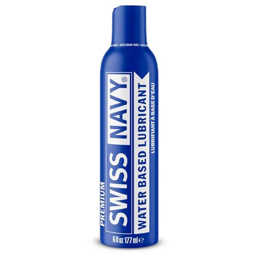 Swiss Navy Premium Water-Based Lubricant - 6 oz - Lubricating Gel for Men, Women & Couples - Toy Safe - Non-Staining Formula - Compatible with Latex & Condoms