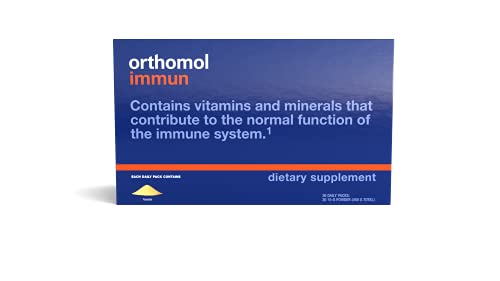 Orthomol Immun Powder, Immune Support Supplement, 30-Day Supply, Vitamins A, B, C, D, E, Zinc, Iodine