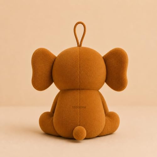 Image of Baby Ele Soft Toy for Girls Boys Kids, Brown, Dog Animal Plush Stuffed Teddy Gift Birthday, 18 cm