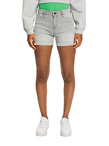 ESPRIT Damen Jeans Shorts, 922/GREY MEDIUM WASH, 29
