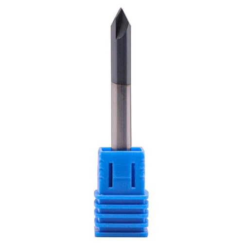 Image of BestParts 5pcs High Performance Solid Carbide End Mill, Chamfer Mill - Single End - AlTiN Coated, 2 Flute, 90 Chamfer Angle, 3 /16 inch Cutting Diameter, 3 /16 inch Shank Diameter, 2 inch Overall Length