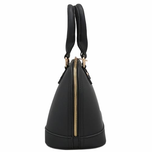 Image of FashionPuzzle Zip-Around Saffiano Classic Dome Satchel