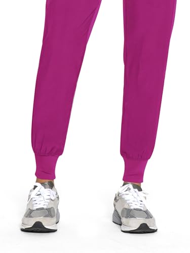 Image of COZYFIT Womens Scrub Pants - Soft Stretch Yoga Style with 5 Pockets, Slim Fit Jogger Scrubs Pants for Women