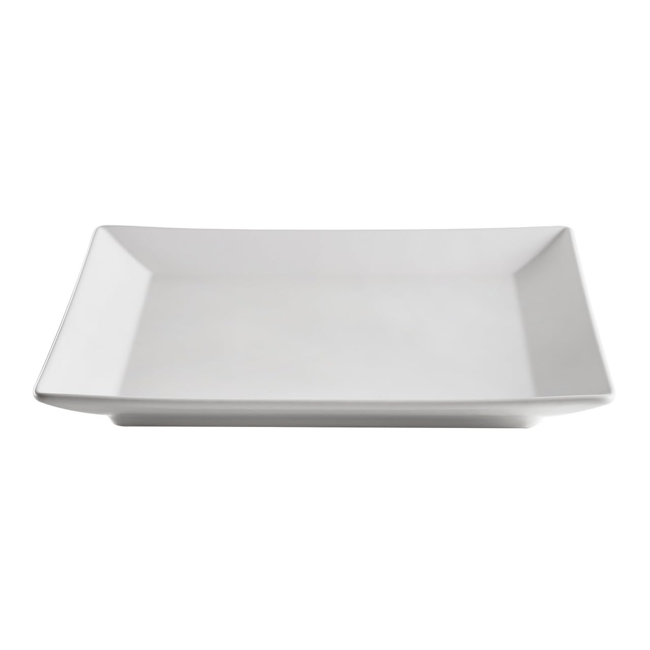 METRO Professional Assiette Plate Macario, Grès, 26 x 26 cm, Carrée, Blanche, 6 Pièces