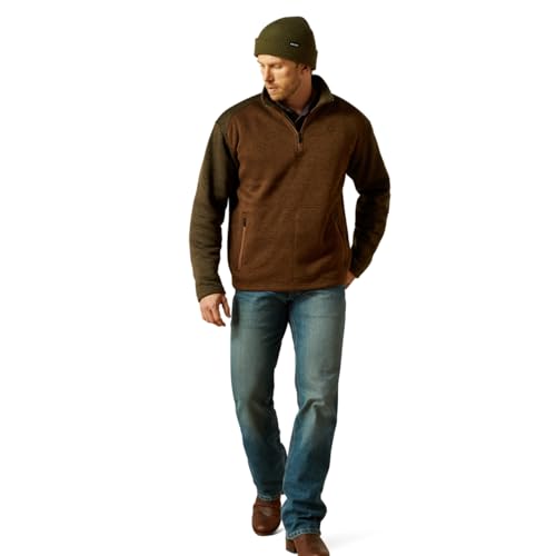 ARIAT Men's Khaki Caldwell Reinforced Snap Sweater3