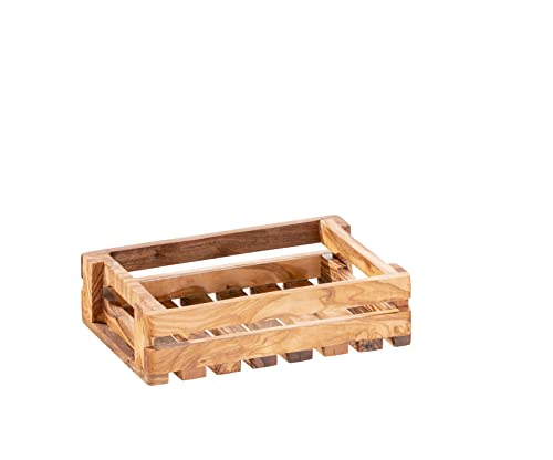 APS Table Caddy - Olive - 22 x 15 cm, H: 6 cm Olive Wood (Each part is unique. Colour and grain may vary)