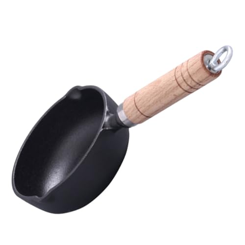 STOBAZA Mini Cast Iron Frying Pan Melting Butter Pot Mini Butter Warmer Pot Small Frying Pan