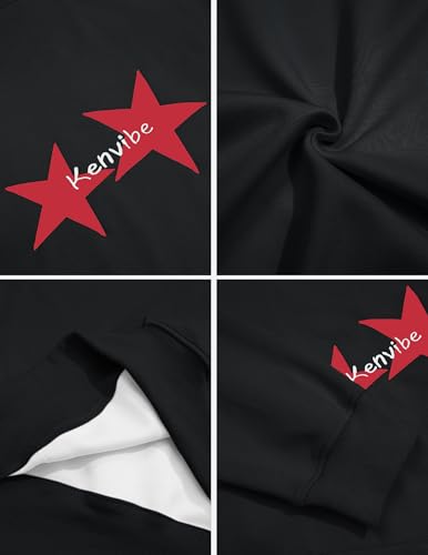 Vamtac Embroidered Star Graphic Hoodie at Front and Back Y2K Oversized Long Sleeve Pullover 2025 Trendy Outfits