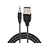 KKPOERT 3.5mm USB Cable, Male AUX Audio Jack to USB Public Charging Adapter, Compatible with MP3, Speakers, recorders, Headphones etc（3.3FT）