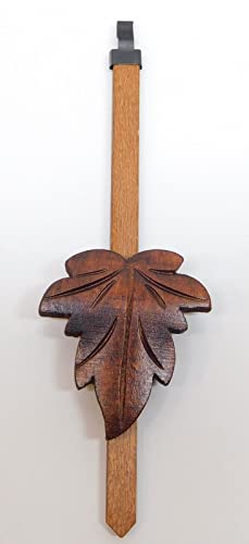 Ashmav Cuckoo Clock Pendulum 2.5 Inch Maple Leaf Style New Brown 7 1/2 Inch Length cover