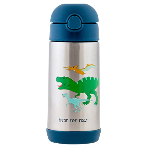 Image of Stephen Joseph Double Wall Ss BottleSnack - BPA, Phthalate and PVC-free, Easy Open with Snack Compartment, Leak-Proof Water Bottle with Cute Design for Girls & Boys (DINO)