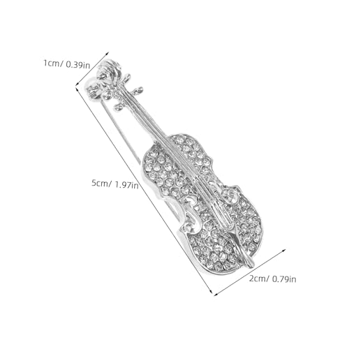 XINCXIN Clip for scialle for maglione, clip for scialle for maglione vintage Chai, spilla for violino spilla con strass