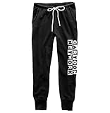 Cartoon Network Joggers for Juniors, Active Sweatpants for Women (Cartoon Network Black, Size XXXL)