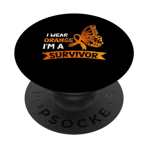 Leukemia Awareness Month Leukemia Warrior Leukemia Support PopSockets Swappable PopGrip, Black