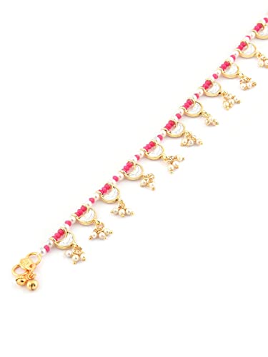 Kundan Drop Anklets for Women-ZPFK11553