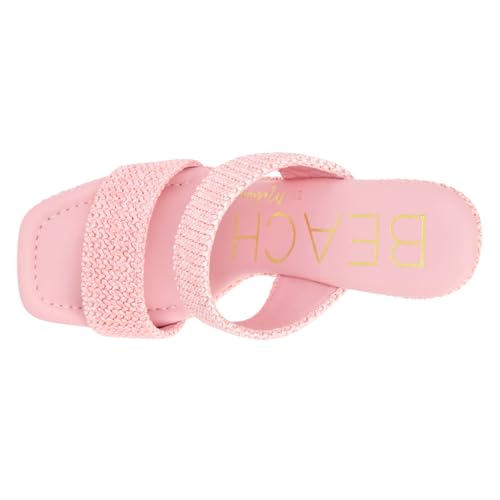 BEACH by Matisse Womens Gem Platform Block Dress Sandals High Heel 3" & Up - White4