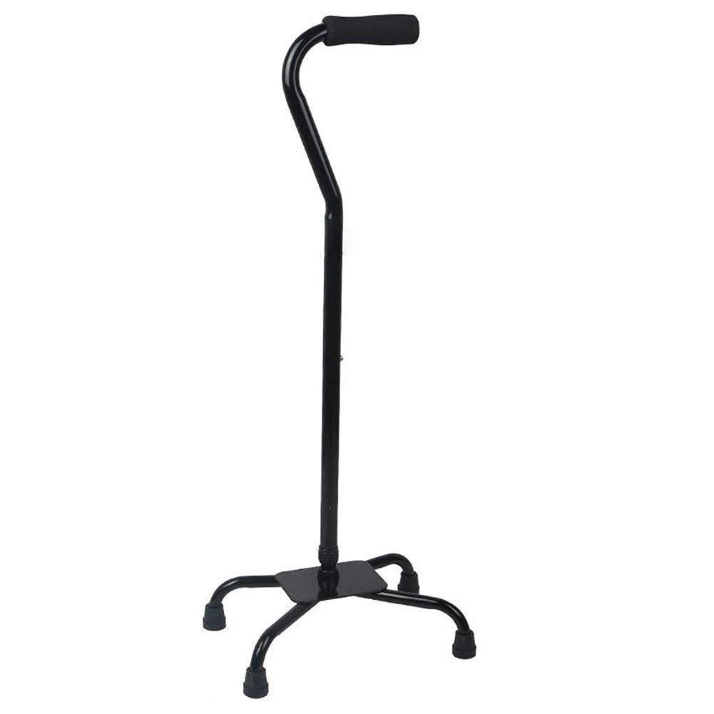 bastón telescópico de Aluminio de Aluminio Regulable en Altura Asistencia médica con Base Grande 4 Patas Negro Vision