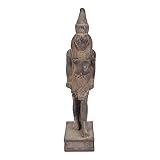 Hauteur : 31 cm Statue d\'Horus en pierre lourde noire