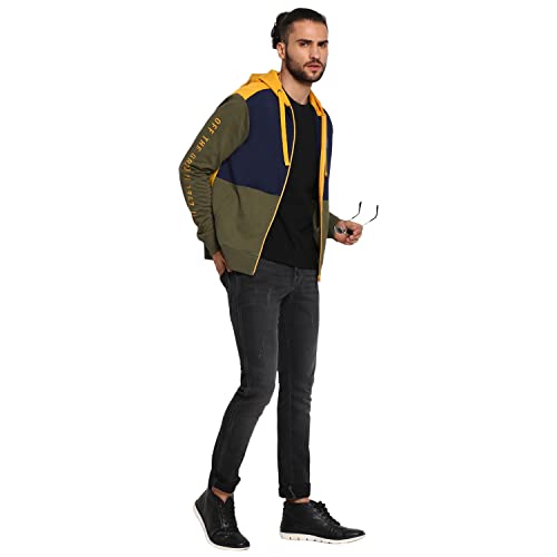 Image of Wrangler Multicolor Austin Hooded Regular Fit Sweatshirt