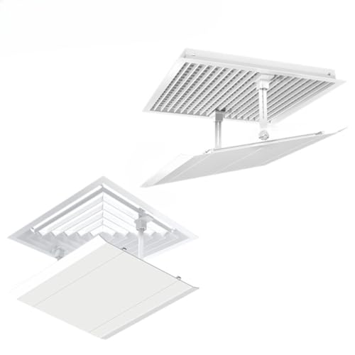 Tuyiutmの正方形の天井、天井の中央エアコンの出口の風防、ダクトワークの直接打撃の防止、エアコンの風防、直接打撃の防止、調節可能な角度、オフィスの天井の出口の取付け。 (プラスチック鋼鉄普遍的なブラケット モデル 45 * 45 は、防水綿を送ります)