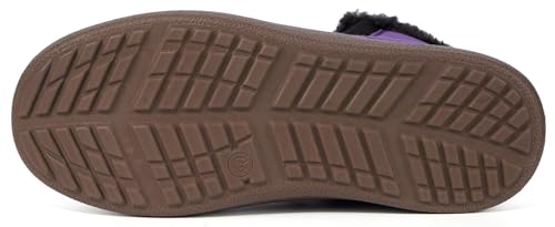 Image of Eagsouni Womens Mens Snow Boots Winter Slip On Shoes | Unisex Warm Fur Lined Slip-On House Shoes,Rubber Sole,Anti Slip,Water Resistant,Comfortable,Indoor Outdoor Daily Walking