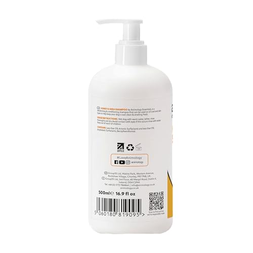 Animology Essentials Honey and Shea Dog Shampoo 500ml, Gentle Conditioning Shampoo for All Breeds, White and Beige, 500 ml (Pack of 1) - Image 3