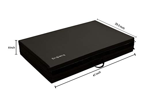 HemingWeigh 4 Fold Gymnastics Mat for Home and Gym, All-Purpose, Anti-Tear, High Density Exercise Mat for Aerobics, Yoga, and Workout 118 inches x 47 inches x 1.9 inches