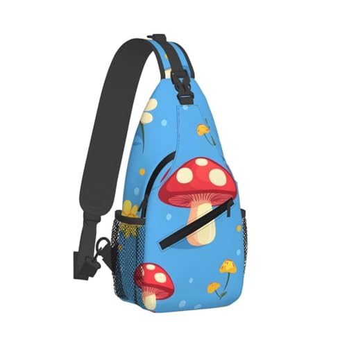 Bolso bandolera Cute Sewant Mushrooms para mujer y hombre miniatura 2