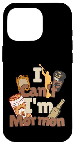 I Can't I'm Mormon Funny LDS ユーモア コーヒー&ドリンク付き スマホケース iPhone 16 Pro 用