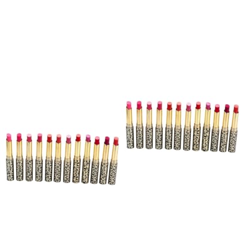 2 pièces couleurs lèvres Healvian mat et shimmer pour un maquillage hydratant des femmes