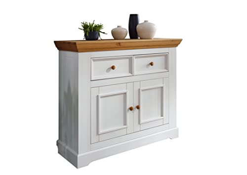 Woodroom Oslo - Cómoda (Madera, Ancha), Color Blanco