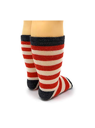 WARRIOR ALPACA SOCKS - Children's Baby Alpaca Wool Toddler Socks, Fun Stripes with Non-Skid Alpaca Appliqués3
